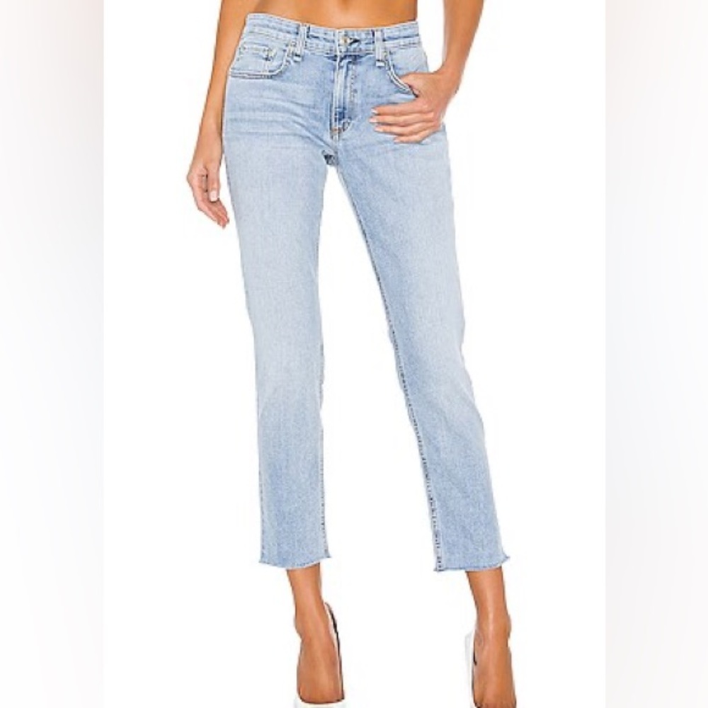 Rag & Bone Dre Low-Rise Ankle Slim Boyfriend in Albion